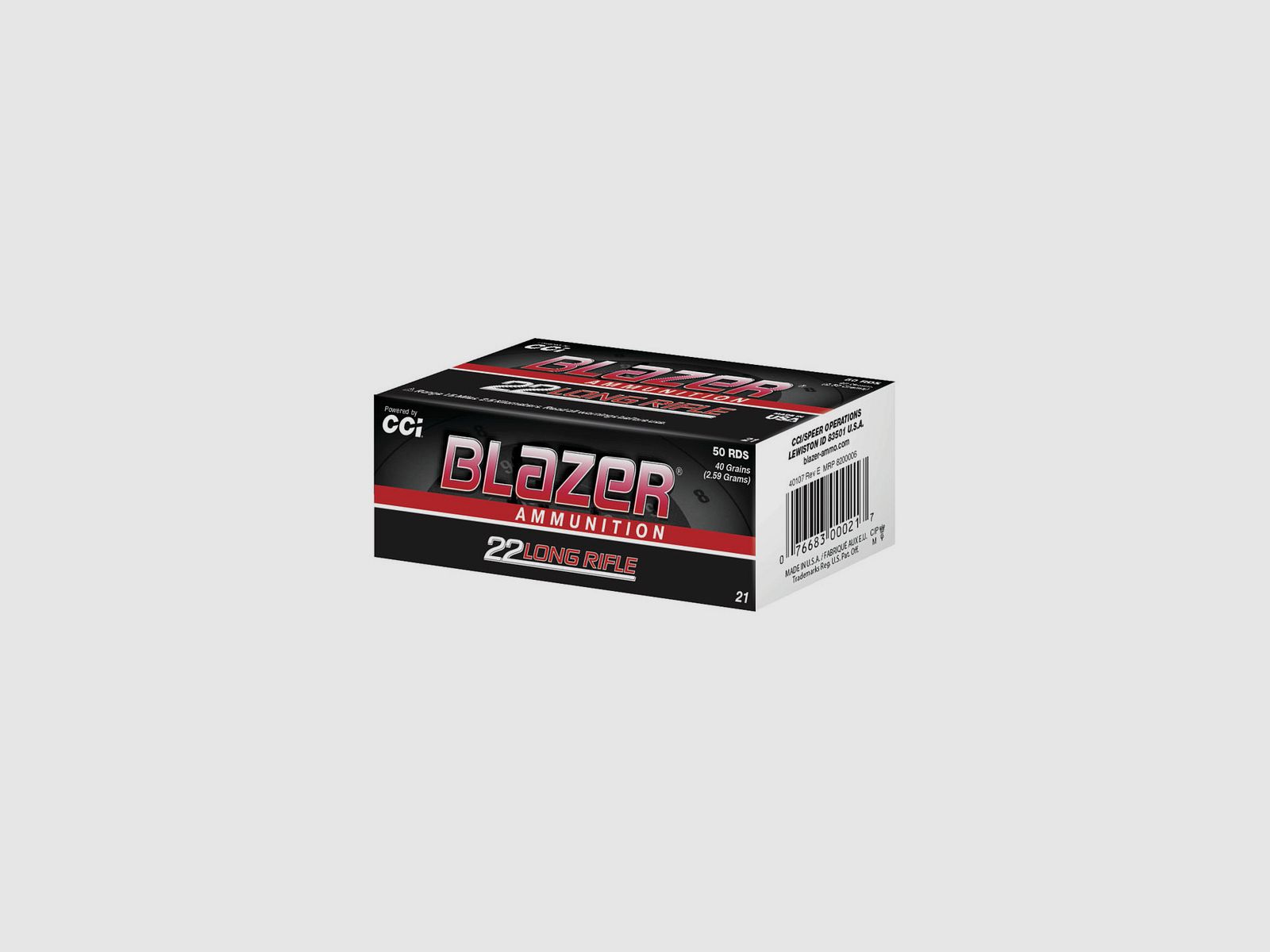 Munizione CCI Blazer – .22 LR – 40 grains – LRN