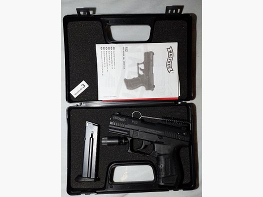 Walther P22 Schreckschuss Pistool 9mm P.A.K. zwart (PTB 778) als nieuw