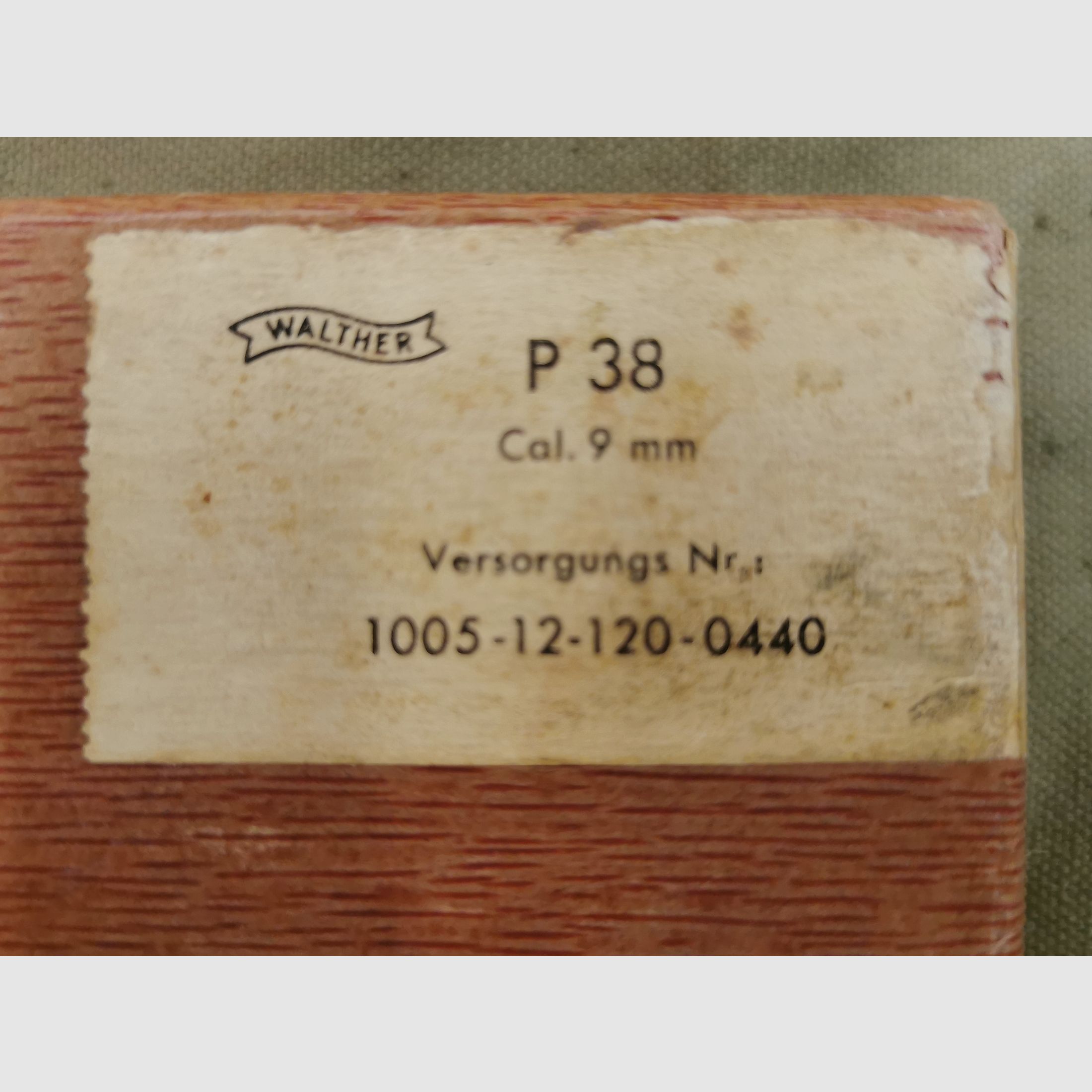 Walther P38 all-steel OVP with supply number