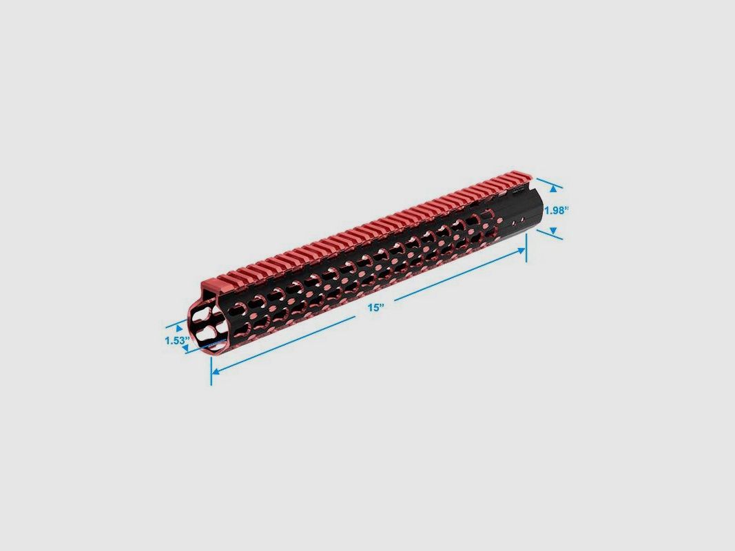 AR15 - Garde-main 15" 2 Couleurs Super Slim Free Float M-Lok, image 5 sur 11
