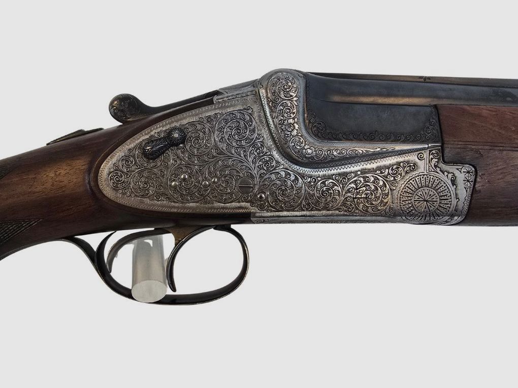 used MERKEL over-and-under shotgun Mod. 303E, double trigger, H&H side locks with ejector, split forend, year of manufacture 1969, condition: Very good, image 6 of 7