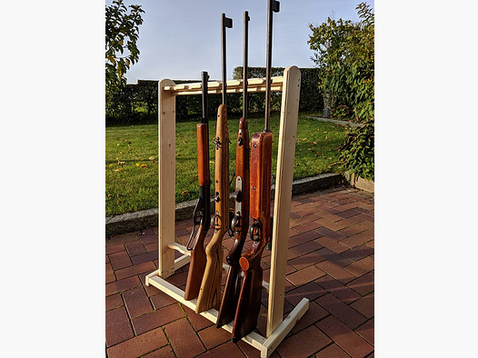 Waffenständer Gewehrständer Gun Rack Bausatz aus Holz für 6 Langwaffen aller Art incl. Versand