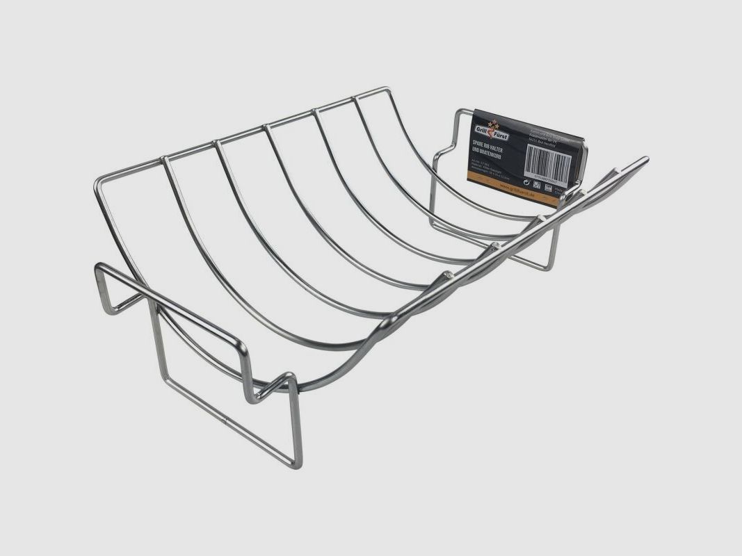 Grillfürst 2in1 Rippchenhalter und Bratenkorb Edelstahl