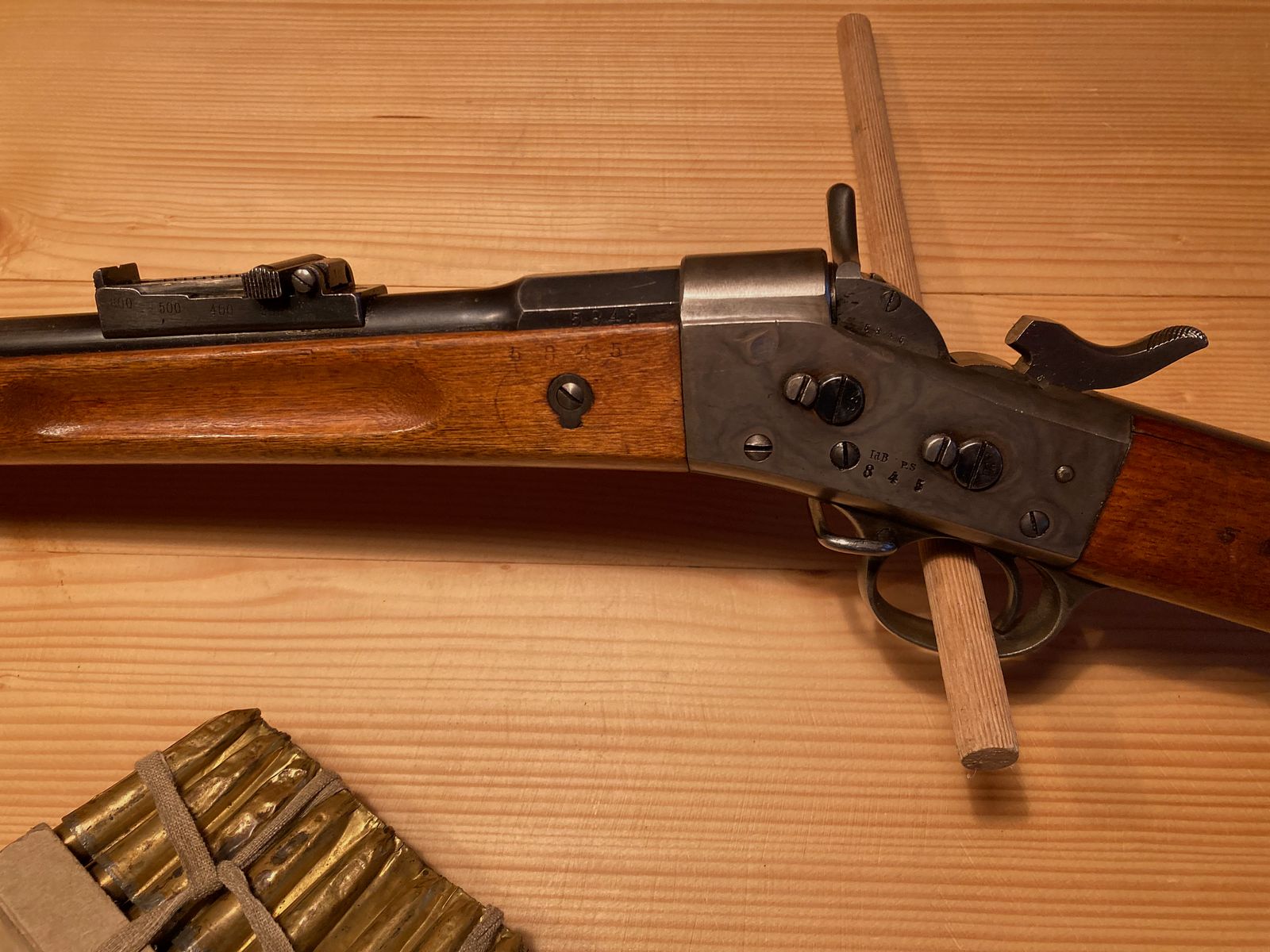 Schweden Rolling Block 8x58R Danish Krag 1872 Sammlermunition