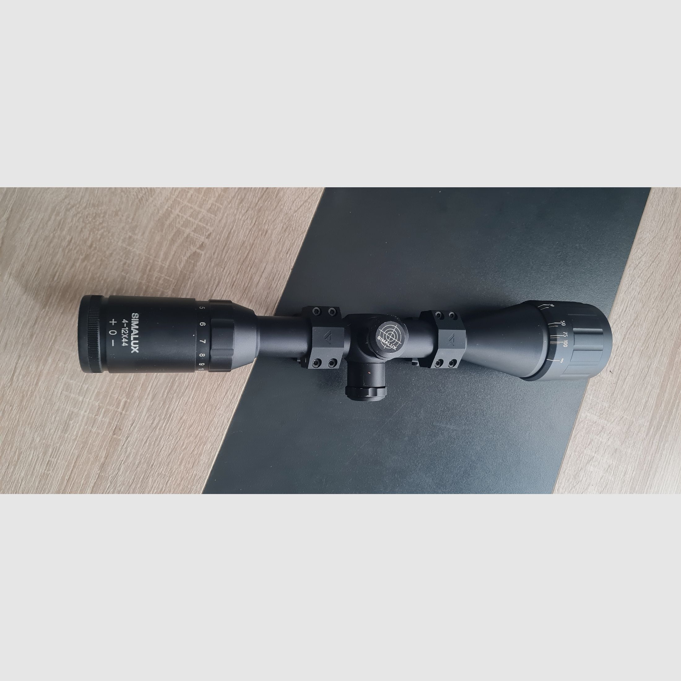 Simalux KK50 riflescope 3–12×44 – with Picatinny ring mount
