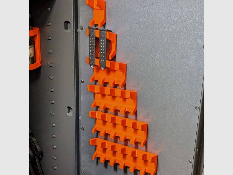 Magnetic Glock magazine holder for double-row 9mm, .40 S&W, and .357 Sig magazines for gun safe - accessories for the gun safe