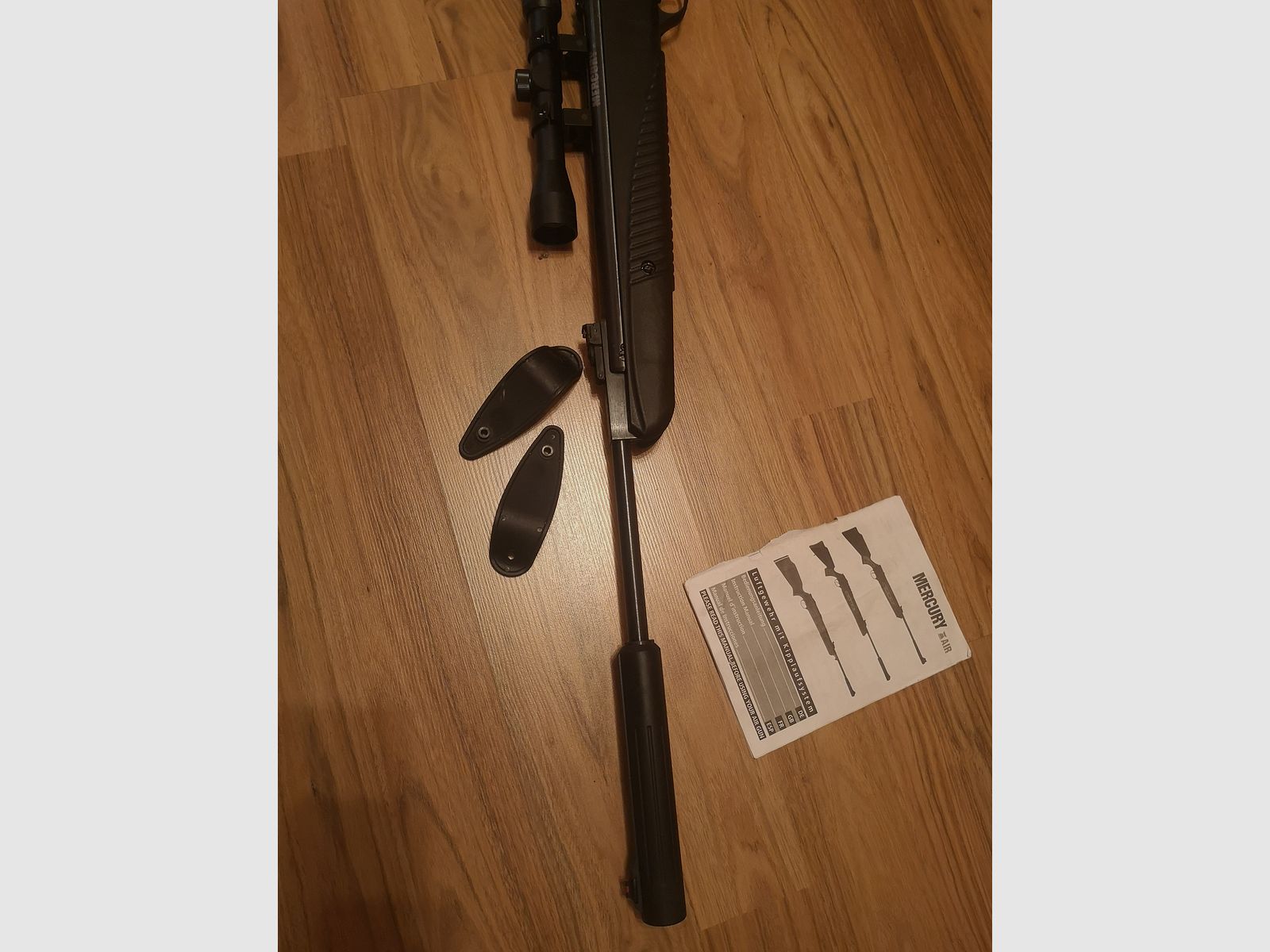 Mercury 85XTac Kipplauf Luftgewehr Set 4,5mm Diabolos inkl. 3-9x32 Zielfernrohr Tasche