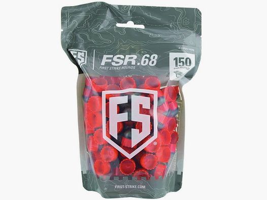 First Strike Paintballs 150 schoten zak (grijs/rood)