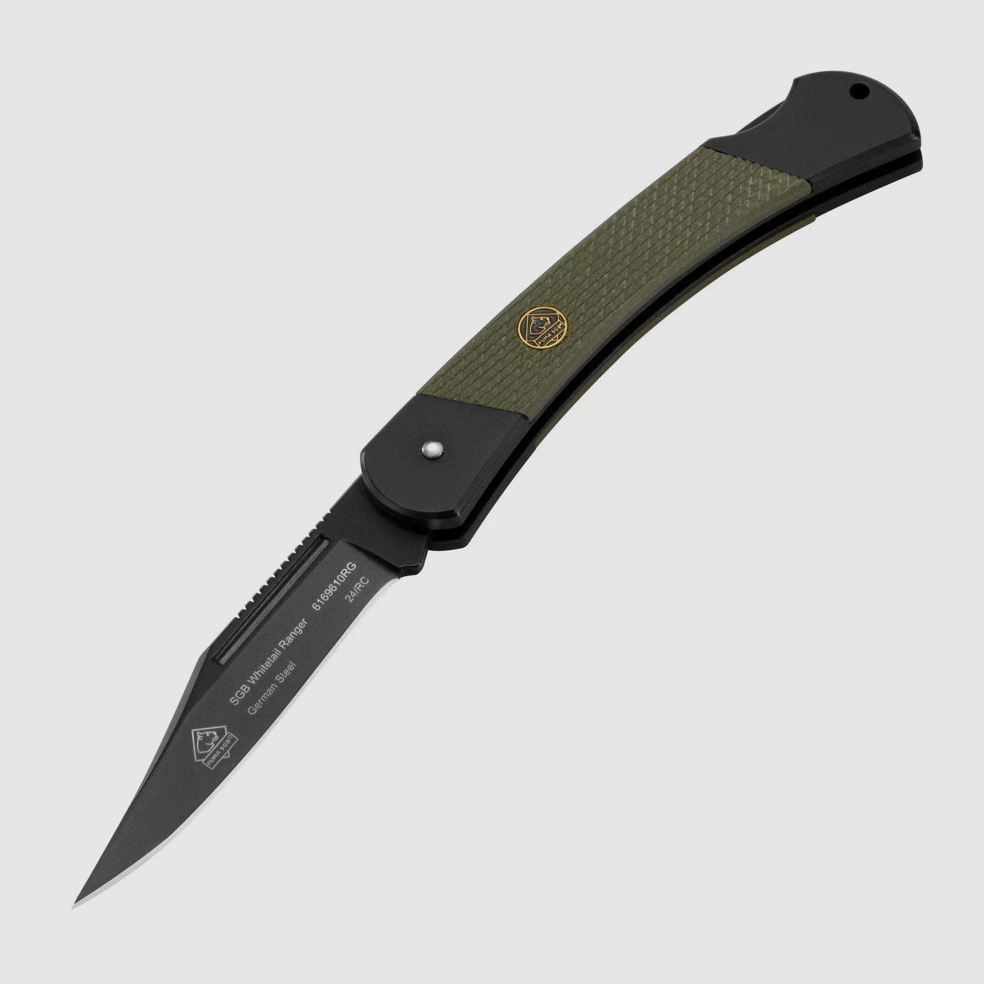 PUMA SGB whitetail ranger, G10 olive green, black anodized