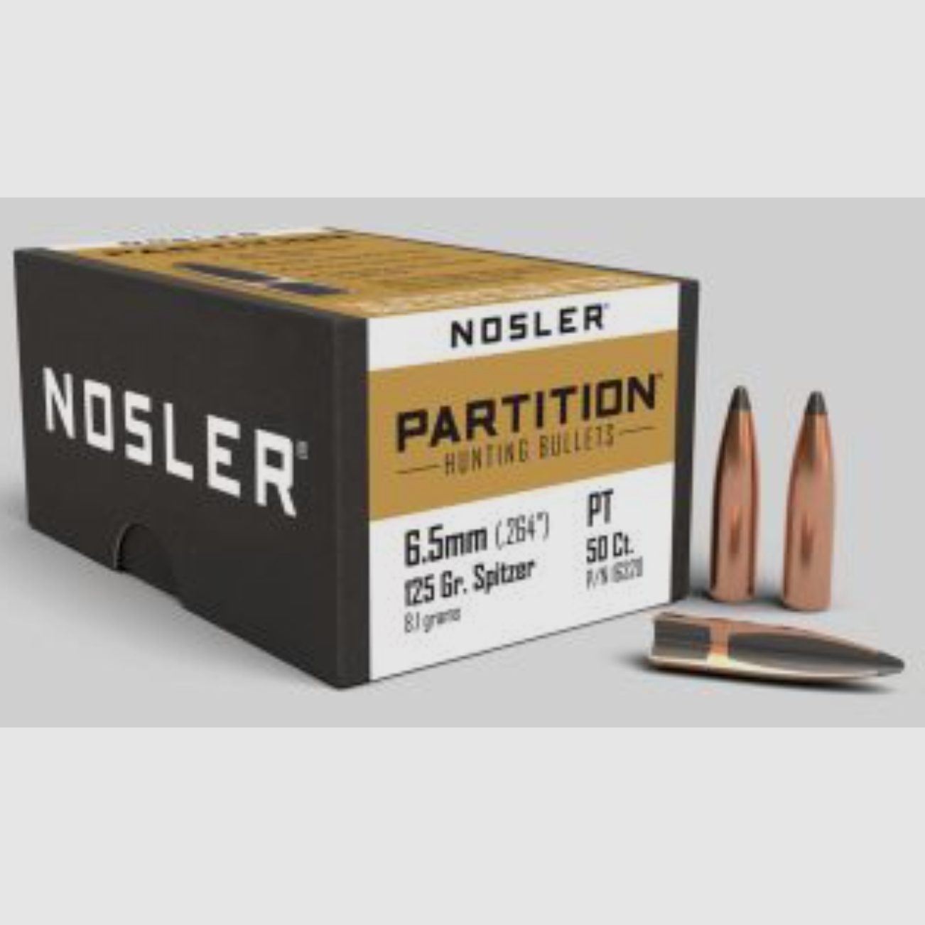 Nosler Partition Bullets 6.5 mm/.264 – 125 gr SP Item 26516320