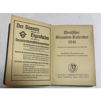 Deutscher Kalender RDB 1941, unbeschrieben, Bild 6 von 11