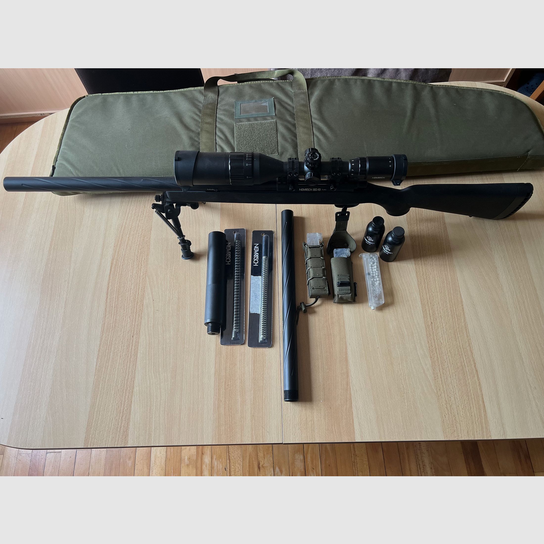 Komplettes airsoft set  novritch ( SSR 15 /SSG 10 / SSX 23)