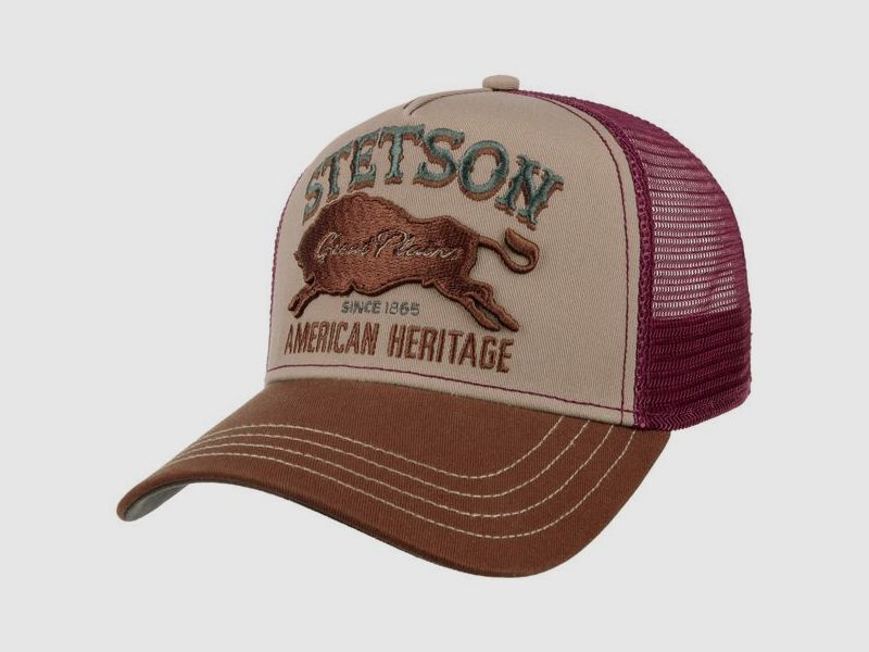 Stetson Trucker Cap Great Plains Brown/Wine