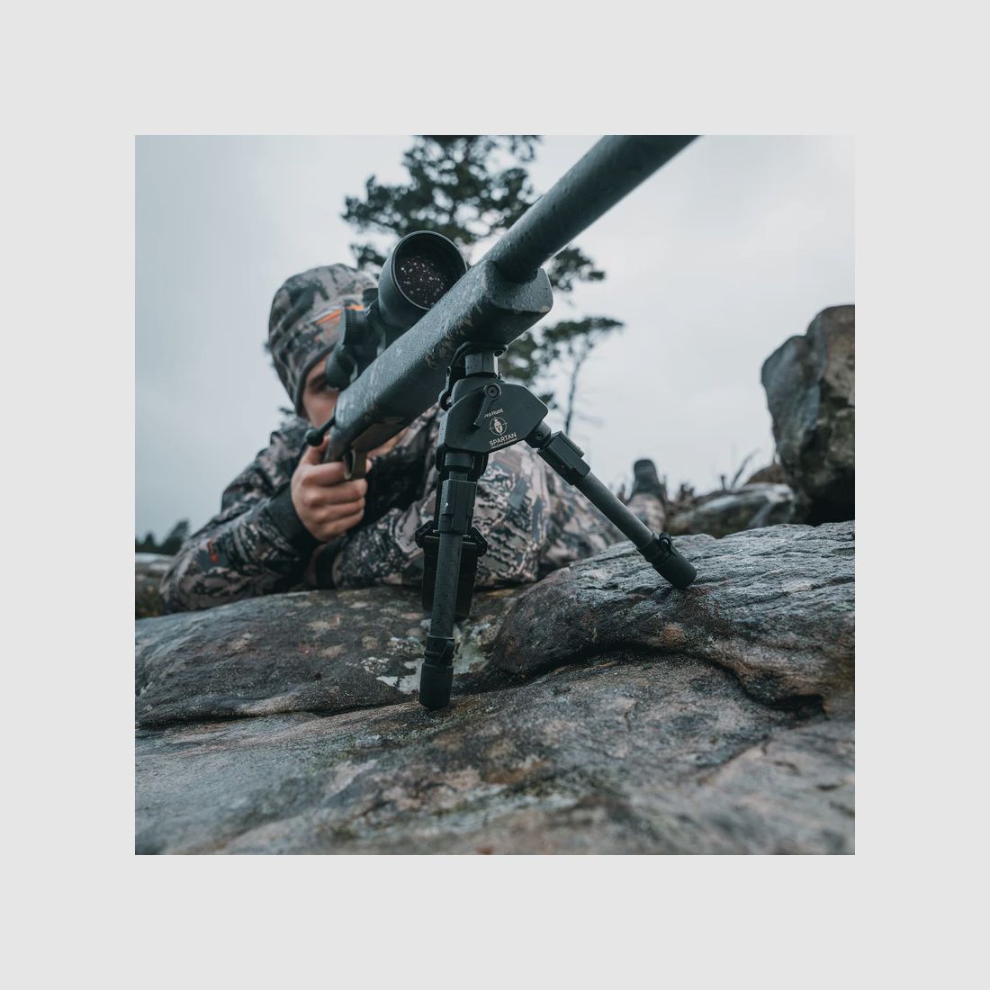 Spartan Precision Equipment Javelin Pro Hunt Tac Long Bipod® Bipied en carbone avec MagnaSwitch™ - sans adaptateur