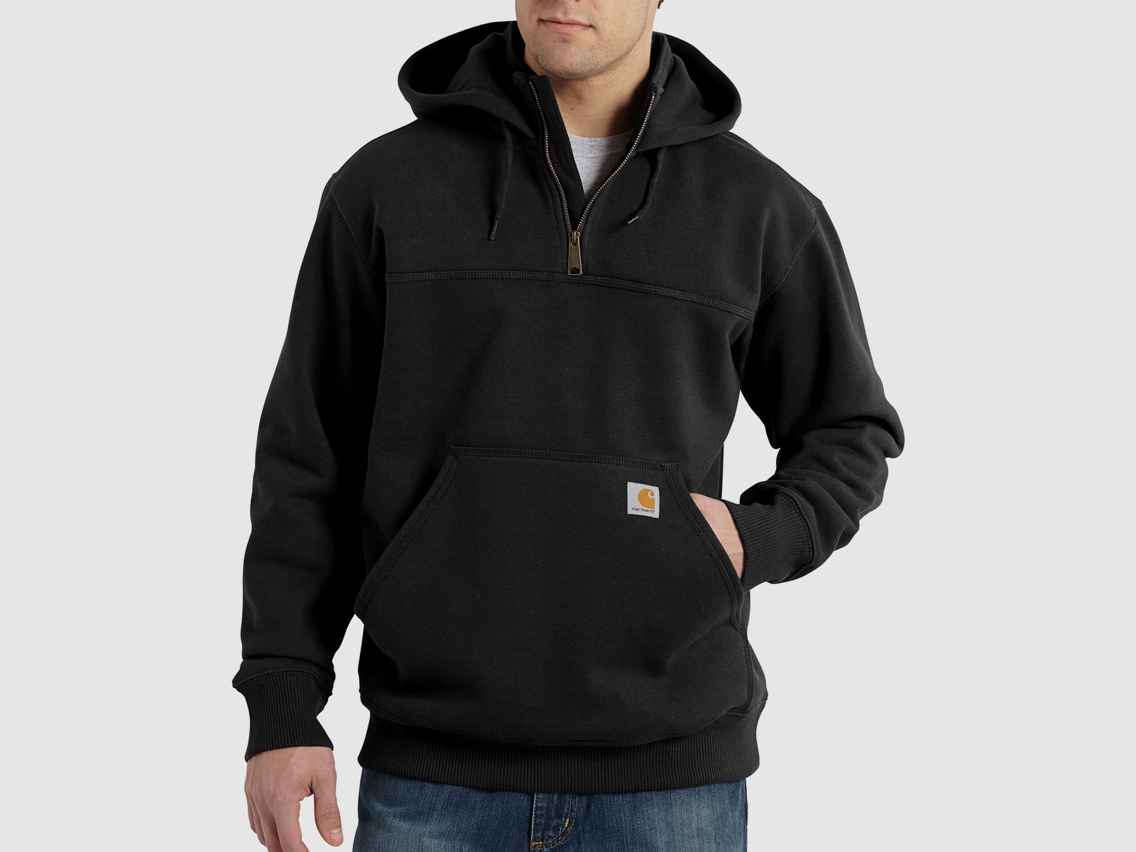 Carhartt Heavyweight Collage-Sweatshirt mit Reißverschluss, Herren, Black, XXL