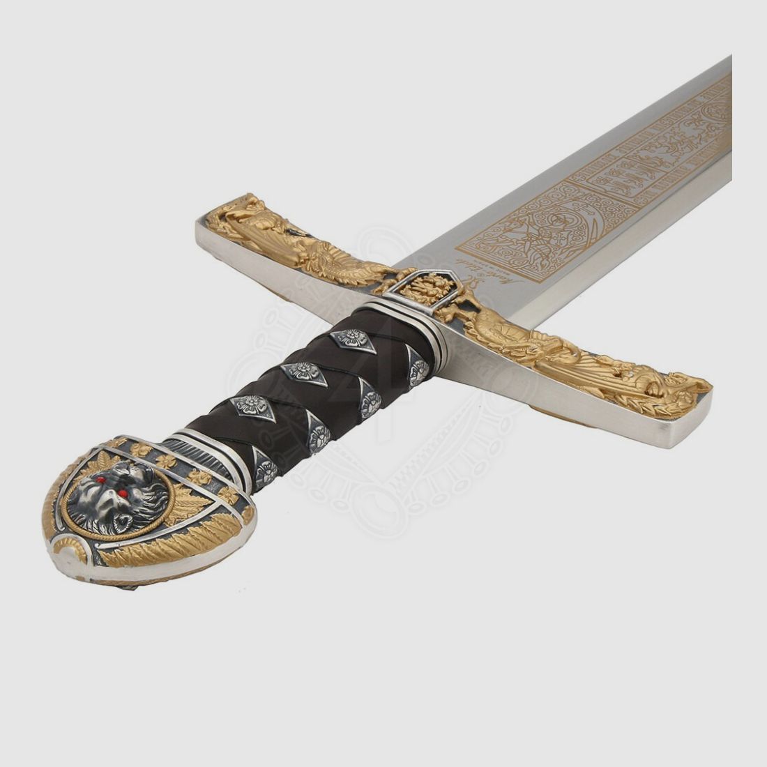 3 Teiliges SET für Liebhaber und  Sammler von KÖNIG RICHART LÖWENHERZ , das SCHWERT, der DOLCH + das  SCHILDWAPPEN