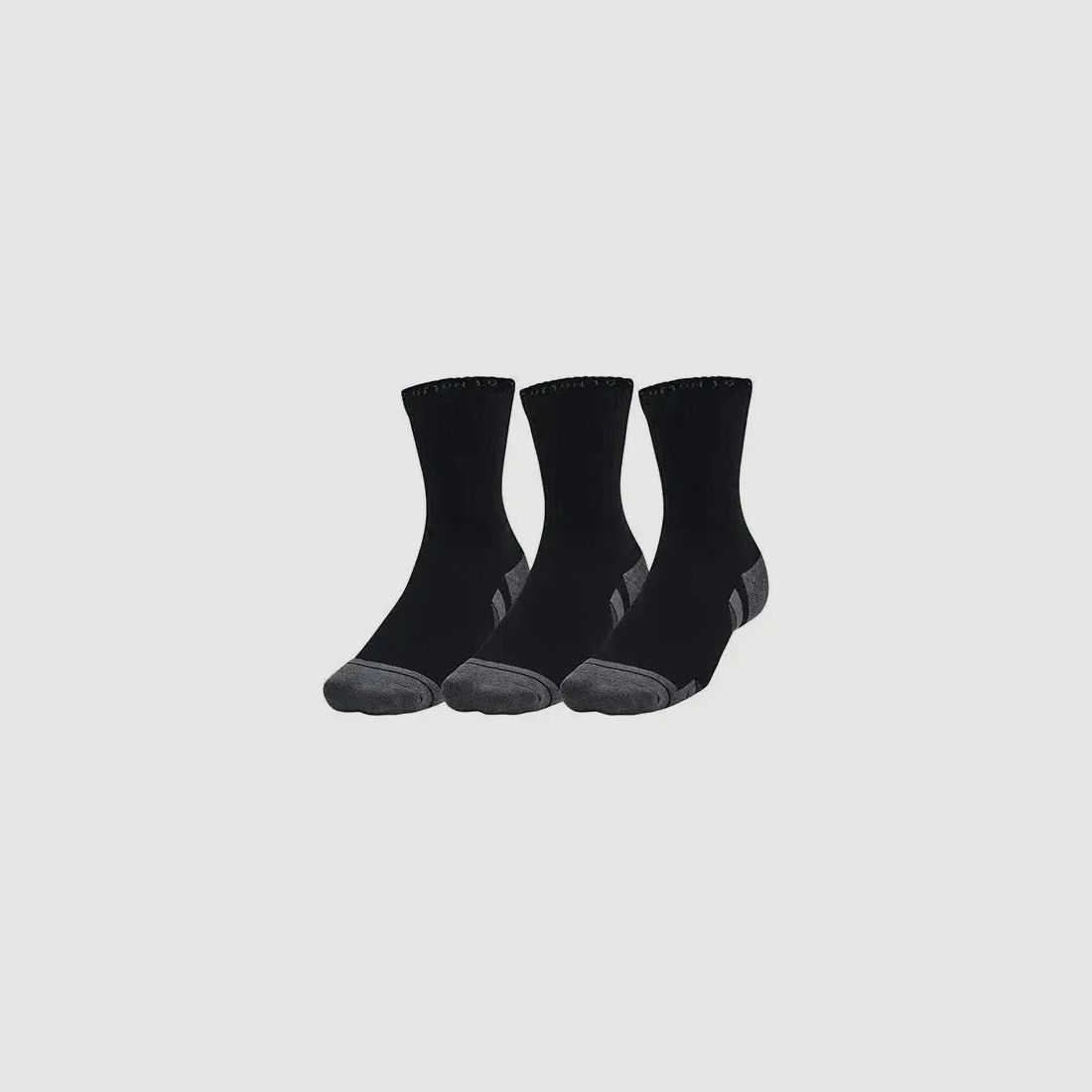 Under Armour Mid Crew Socks Cotton 3-Pack - Black / 48-50.5
