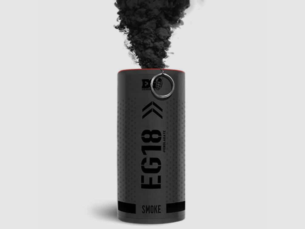 Enolagaye EG18 High Output Smoke Grenade with Pull Fuse (black)