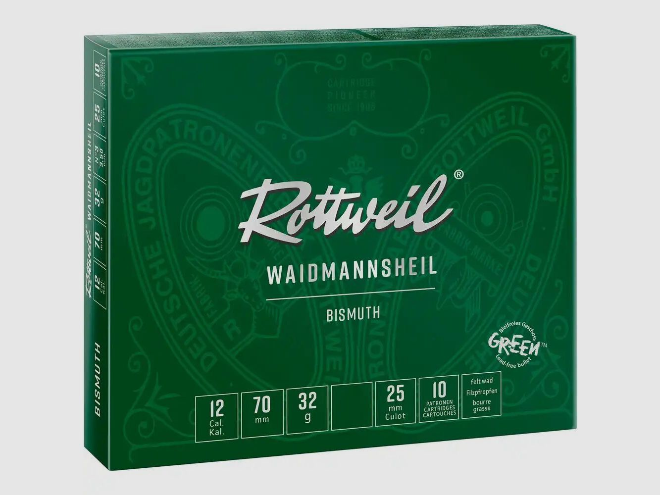 Rottweil Waidmannsheil Bismuto 32g - 3,0mm - 10Pzs