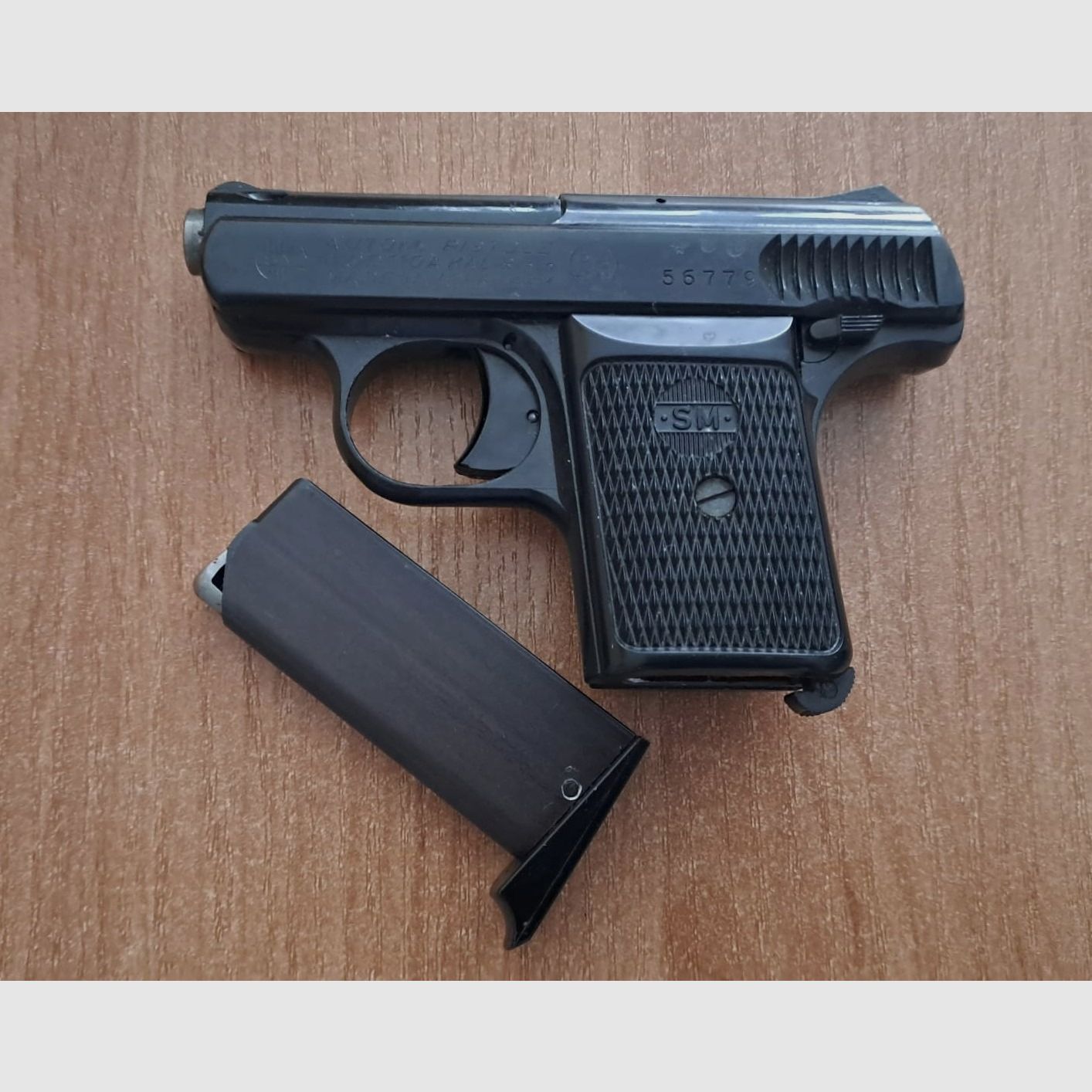 Seltene Rhöner SM 110A Kal. 8 mm Knall im PTB 45-69 von 1971! Mit OVP!