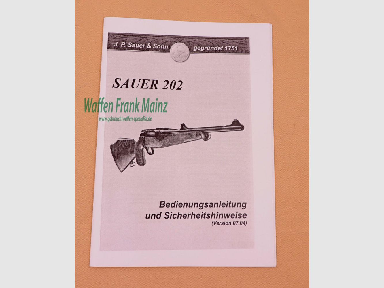 Sauer u. Sohn/Eckernförde Bedienungsanleitung Mod. 202