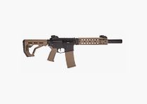 AR15 SilentOps 9 Zoll CHARLIE EAGLE ETU Tan/Schwarz S-AEG Softair Gewehr Frei ab 18 Jahren | Delta Armory