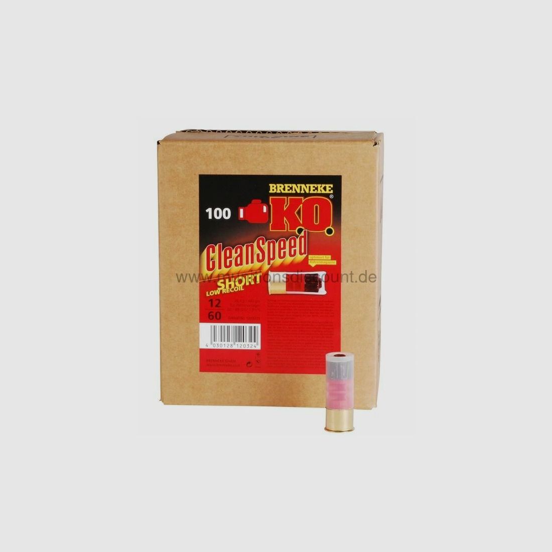 Brenneke Brenneke K.O. Clean Speed SHORT, Kal. 12/60, 28.4g,
