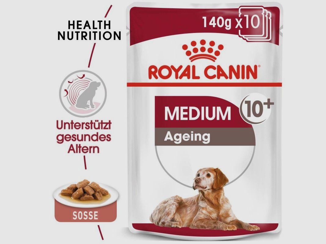 ROYAL CANIN Ältere Mittelgroße Hunde Nassfutter Medium Ageing 10+ 10x140 g