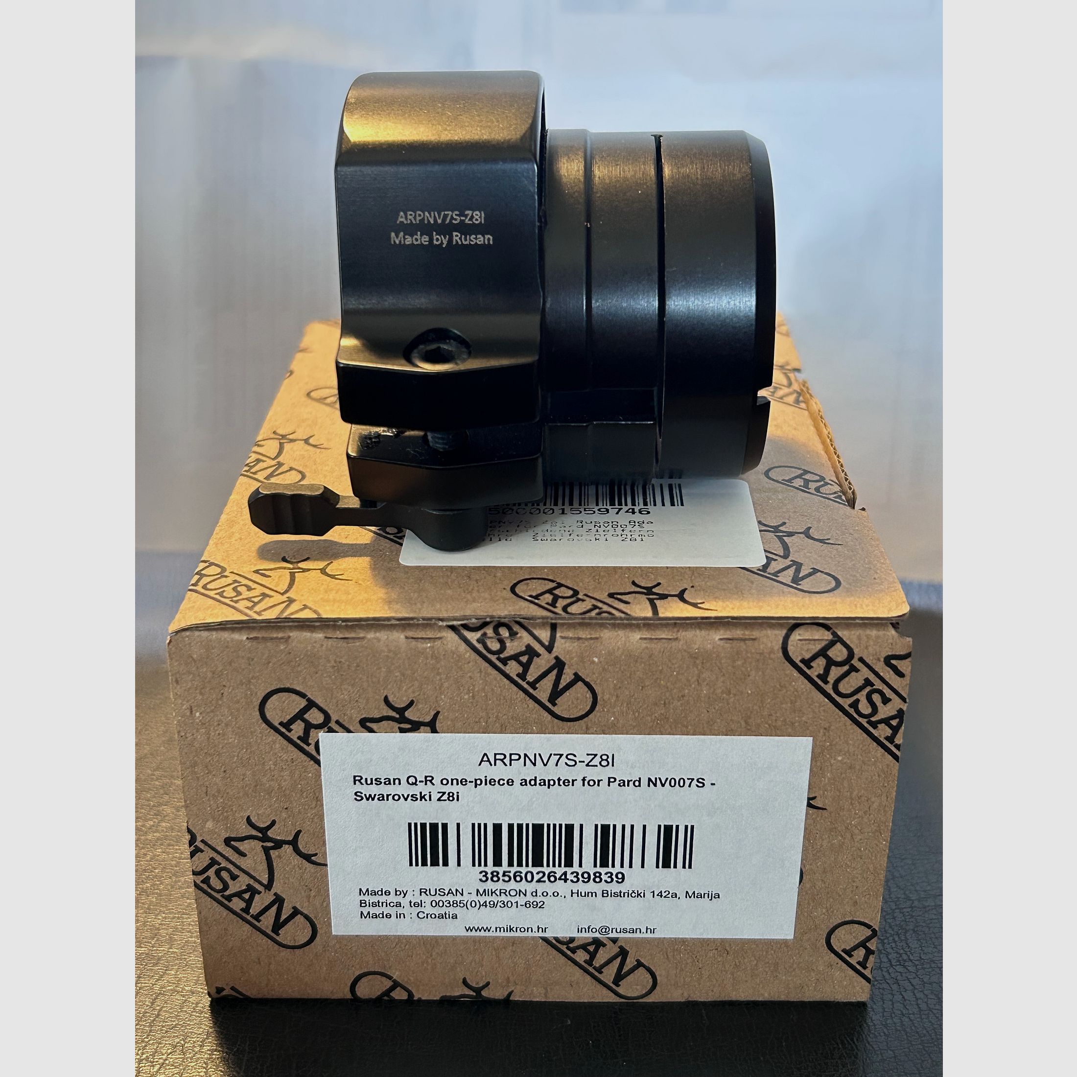 Rusan Q-R quick adapter for Swarovski Z8i, PARD NV007S/SP/SP-LFR