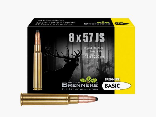 Brenneke 8×57 IS Basic TLM 12,9g/200grs. – 20 Stk.
