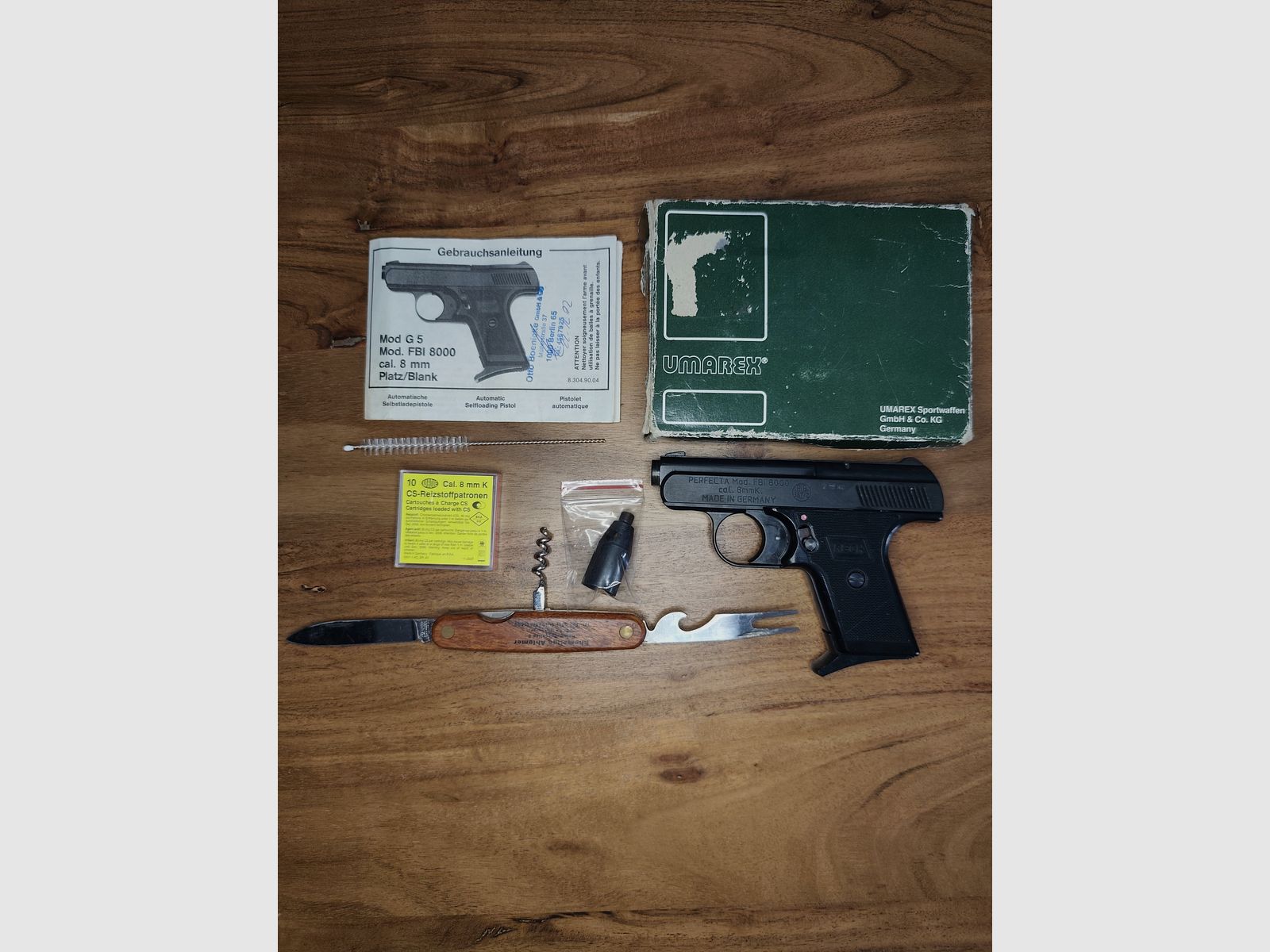 RECK Perfecta  Mod.FBI 8000 Kompletes Sammler - Set +CS Gas+Taschenmesser