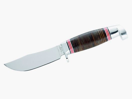 Coltello per giovani Herbertz, coltello con manico a dischi in pelle con fodero in pelle