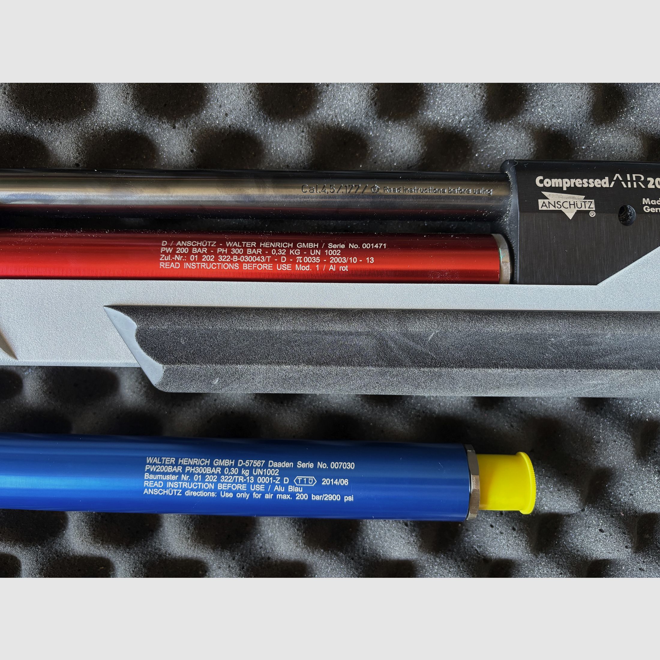 Luchtgeweer Anschütz Compressed Air 2002 - aluminium stock - incl. accessoires
