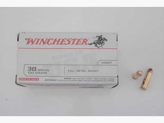 Winchester 38 Spec FMJ 100 Stk.