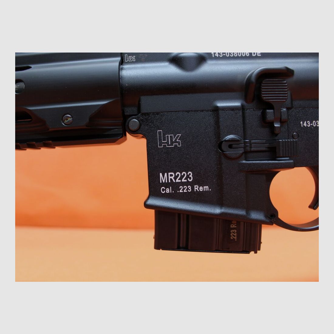 Heckler&Koch Ha. Fucile .223Rem Heckler&Koch/H&K MR223 A3 16,5" canna nera HKey L, sistema a gas a pistone AR-15/HK416