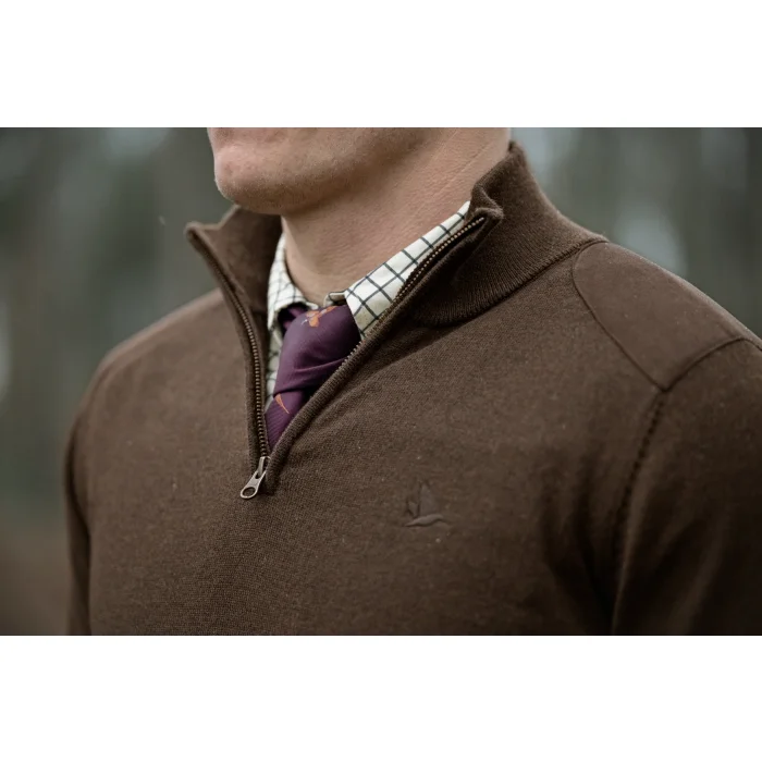 Maglione SEELAND Pine Half Zip - Marrone scuro (409831007), immagine 3 di 7