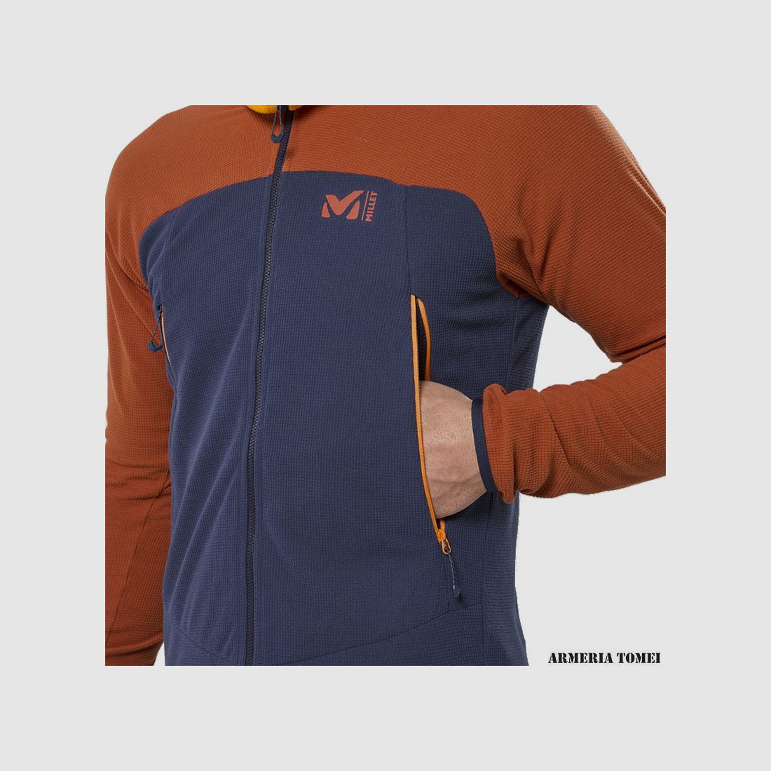 FELPA – MILLET – K LIGHTGRID HOODIE M Saphir/Rost, Bild 4 von 4