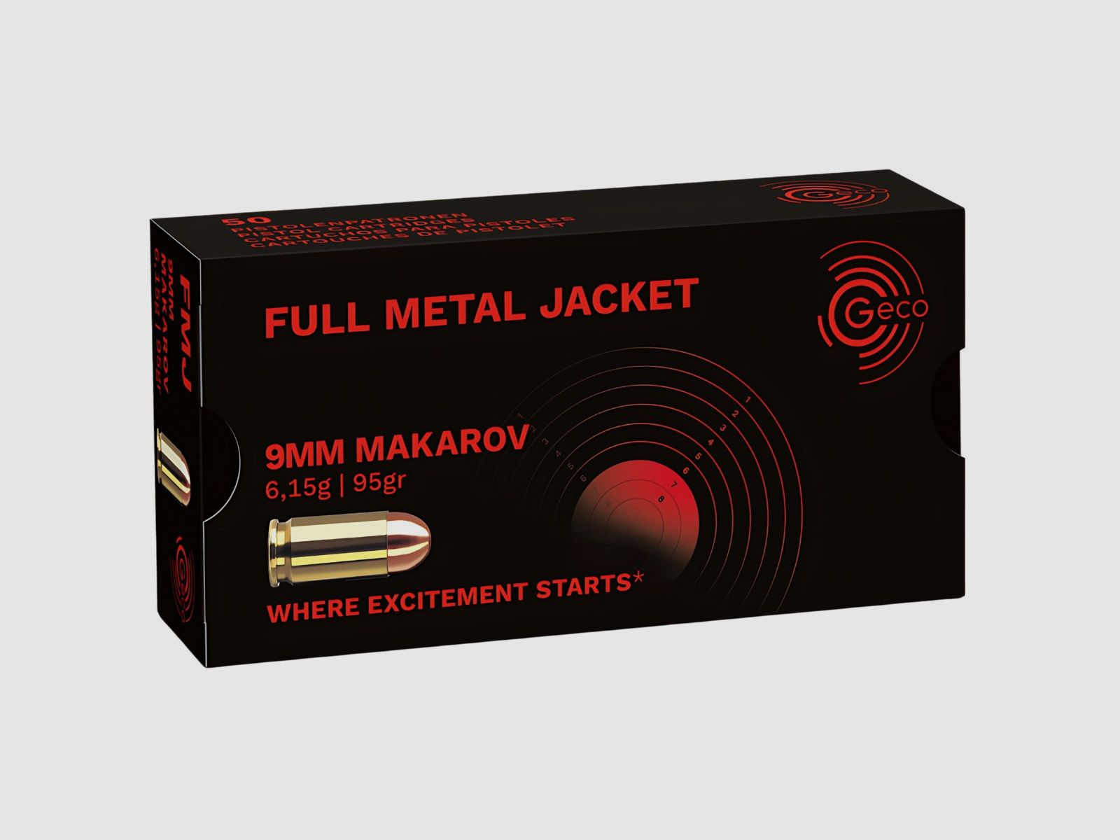 9x18 Makarov Geco FMJ / VM 95gr/6,15g (2318555), afbeelding 1 van 2