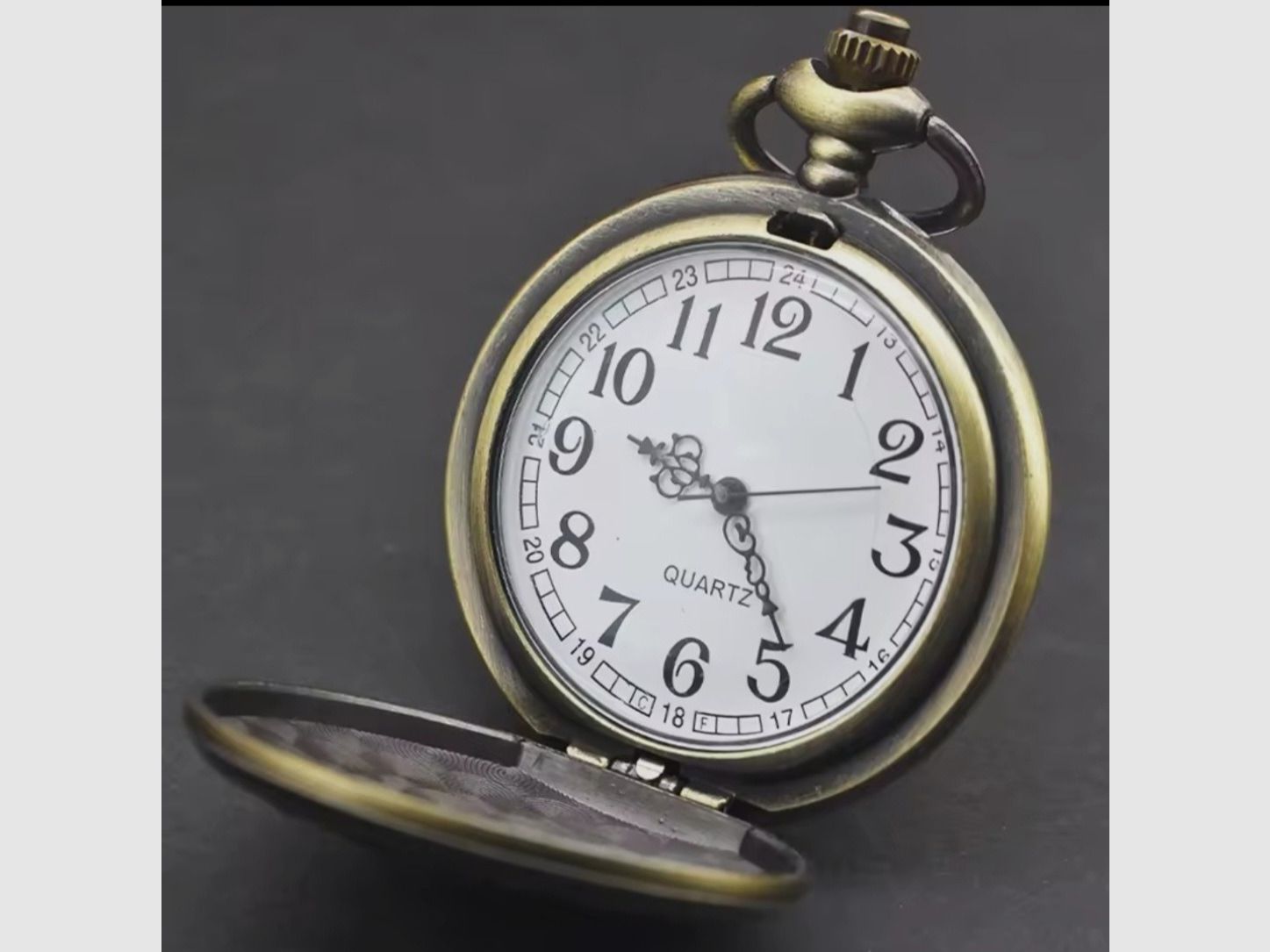 Taschenuhr mit Jagdmotiv 