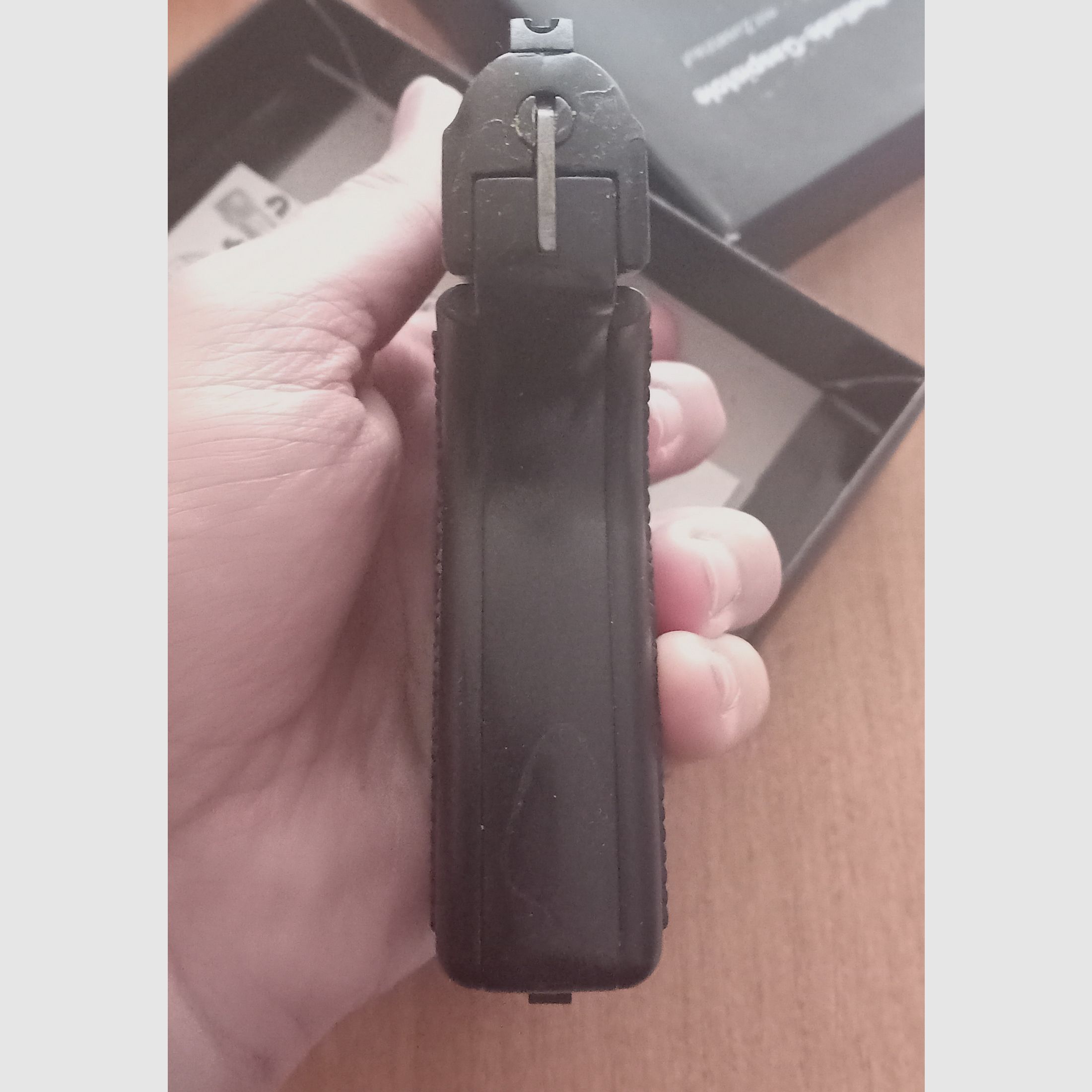 Zeldzame Rhöner SM 80 in kal. 8 mm Knall/ PTB 267 met verpakking!