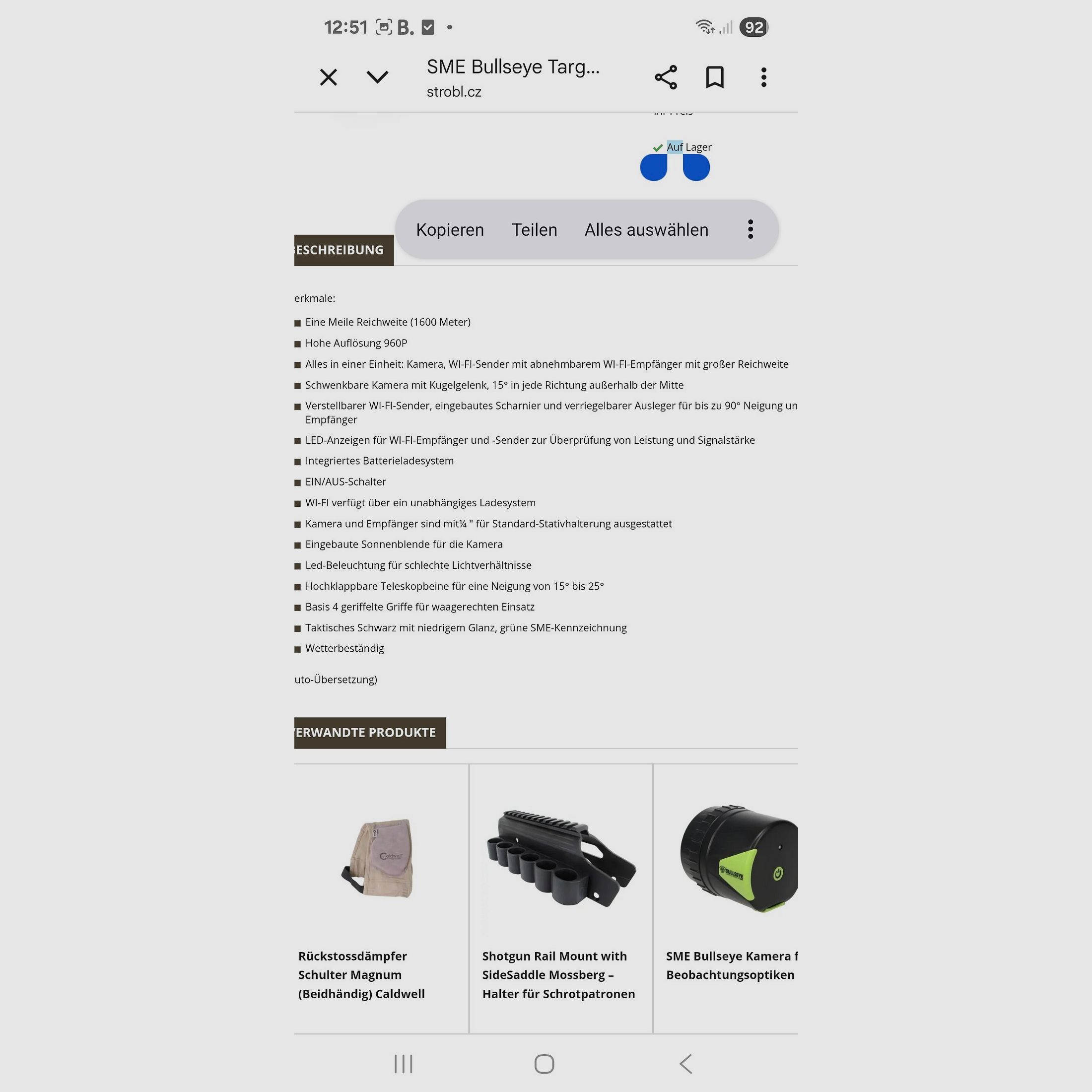 SME BULLSEYE Target Kamera Neu! Bis 1 Meile Übertragung.