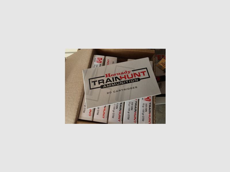MUNICIÓN HORNADY .308 WIN 155GR OTM BT TRAINHUNT 20 disparos