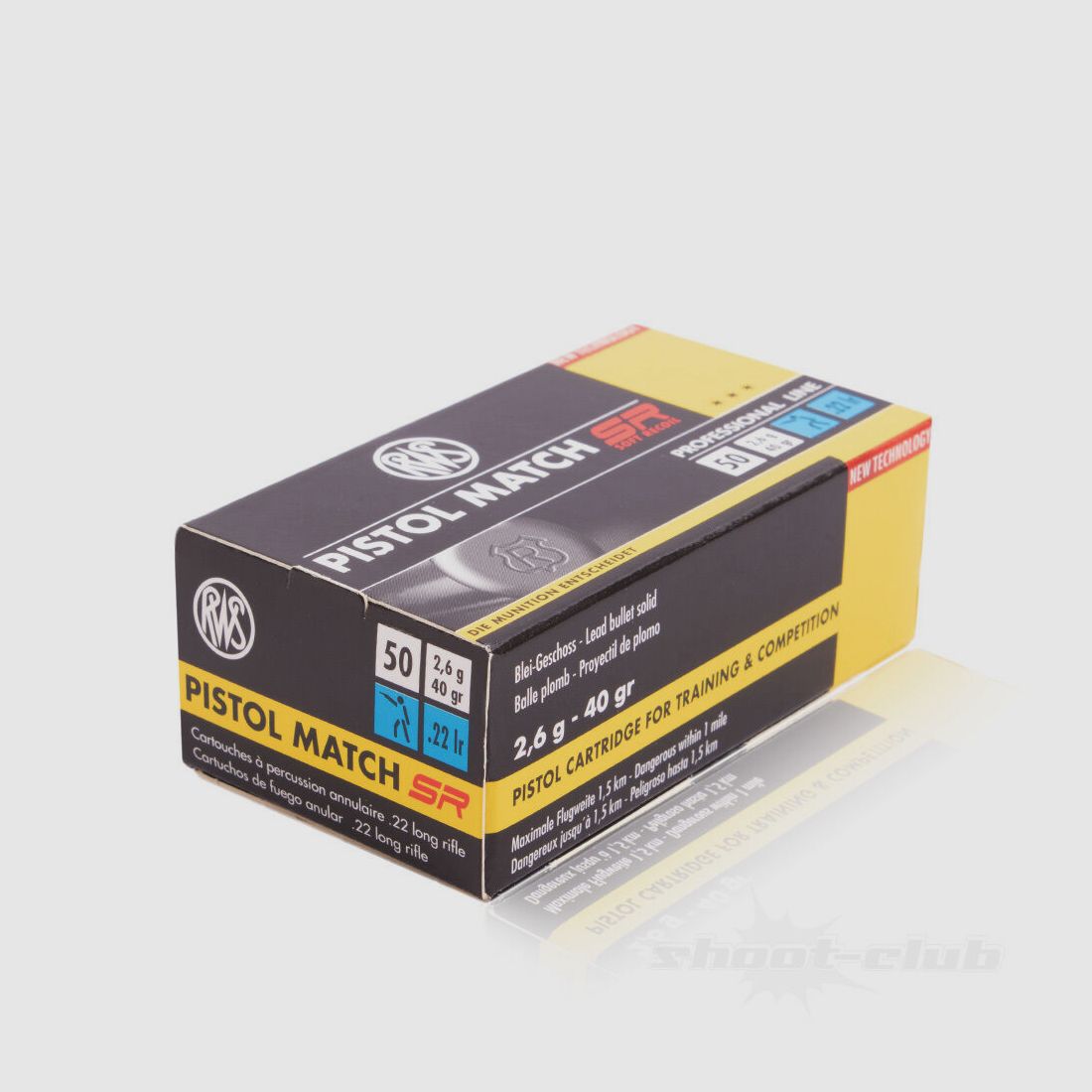 RWS Pistol Match SR LRN 40grs 50St .22lr