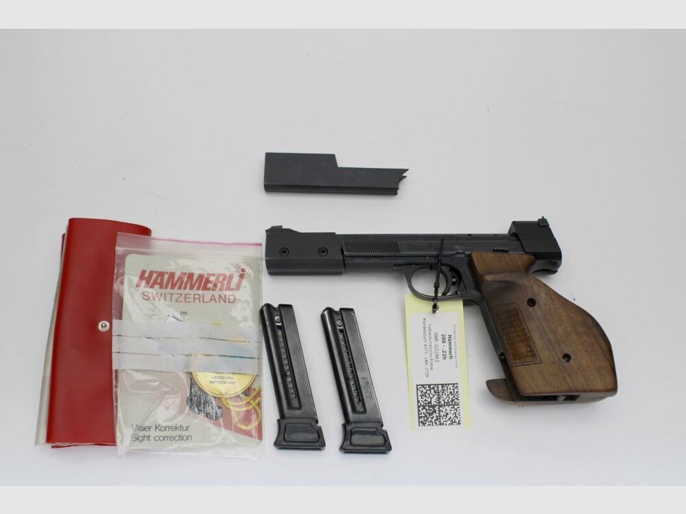 Pistole Hämmerli 208 mit Gewichten .22lr