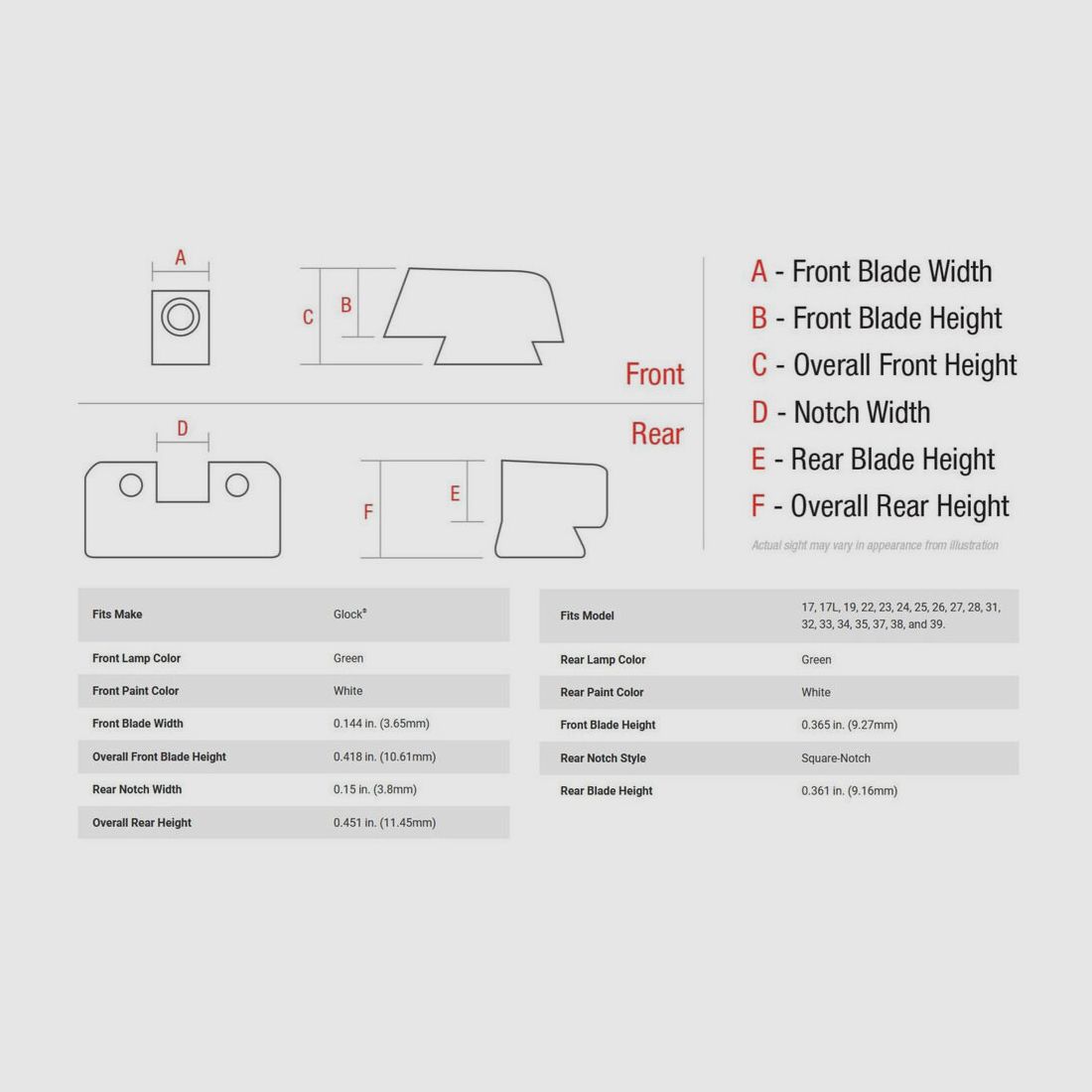 Trijicon N-Visore B&T Verde/Verde Glock Supp