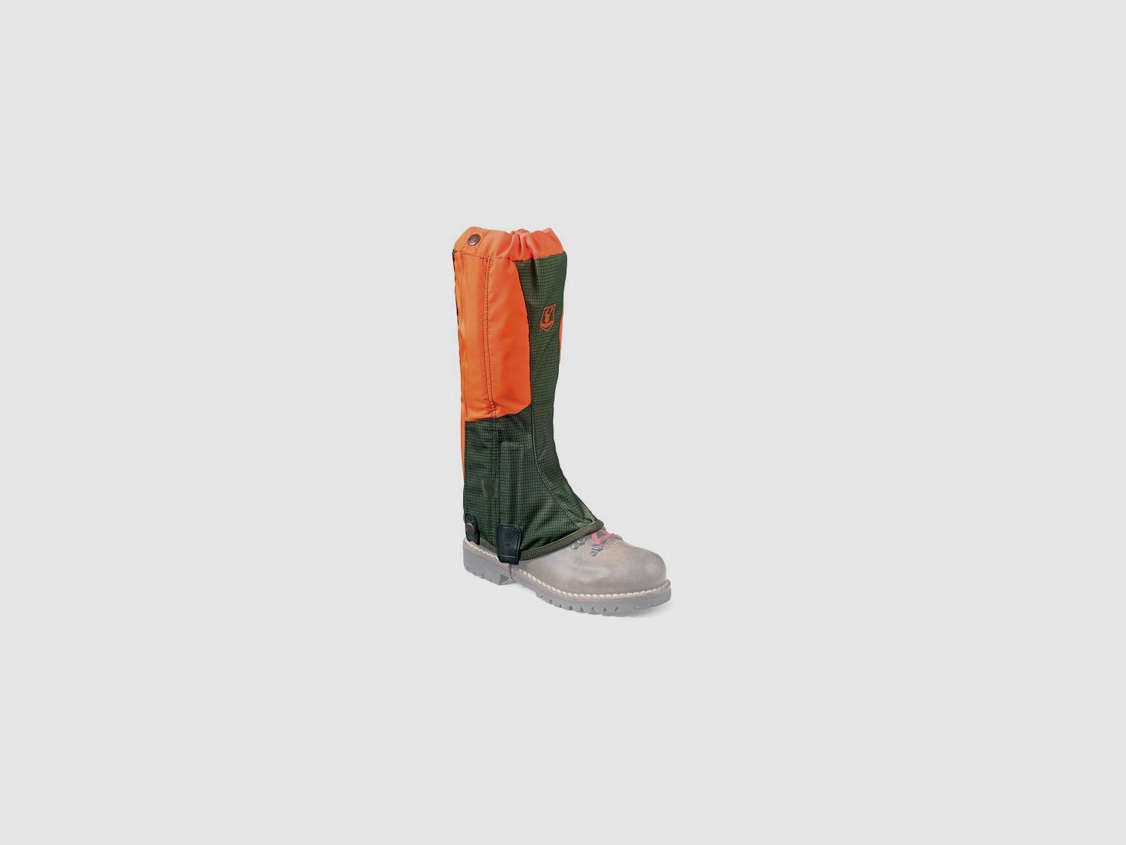 Riserva - ergonomische Gamaschen aus grünem und orangefarbenem Ripstop-Cordura mit hoher Sichtbarkeit, Bild 1 von 8