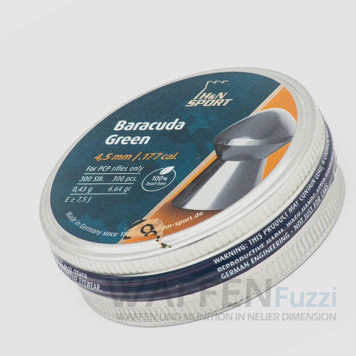 H&N Baracuda Green 300 pièces. Diabolo calibre 4,5 mm