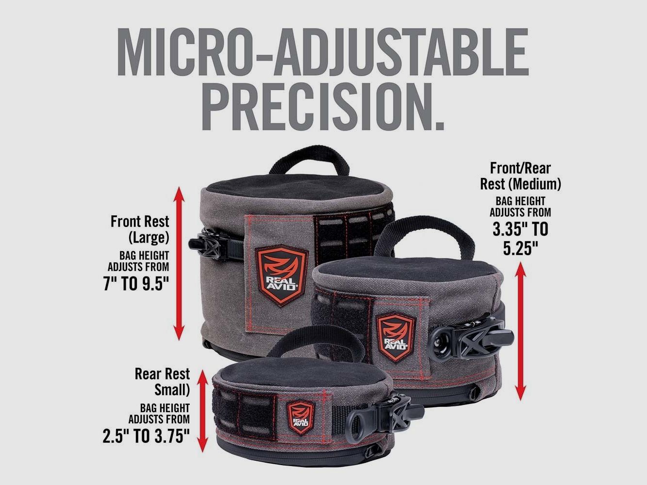 Real Avid Ratchet Rest Shooting Bags Rear (Small)