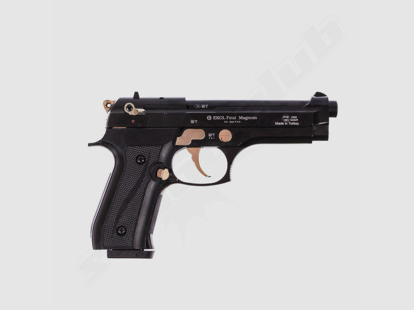 Ekol Firat Magnum Blank Pistol 9mm P.A.K. / Black-Gold