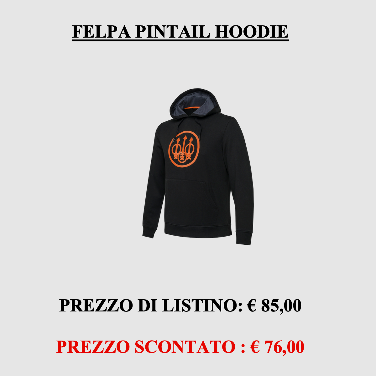 Beretta – Pintail Hoodie Schwarz, Bild 1 von 6